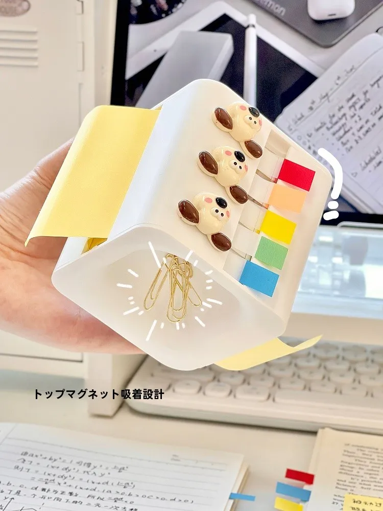 デスク用付箋ホルダー：メモ帳付きで効率的なオフィス環境を実現