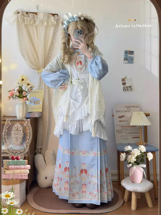 ロリータスタイルのローブ【汉服・花苞袖・春秋用・可愛いデザイン】（セットアップ対応）