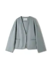 MAS&JM ウールダブルフェイスショートコート【手作り・重ねデザイン・秋冬用】