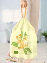特厚手提式ゴミ袋【香ばしい桂花と艾草の香り・免撕抽绳付き】