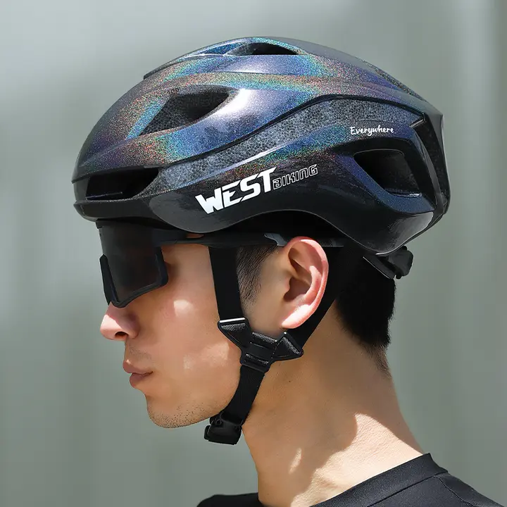西騎者 軽量エアロヘルメット【一体成型・競技用・自転車用】