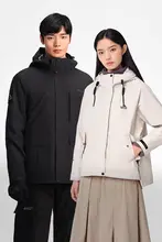 防風防雨の山登り用ジャケット【女性用・三合一・フリースインナー付き】