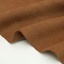 キャラメルブラウンの長毛アルパカウールコート生地【極上の柔らかさ】