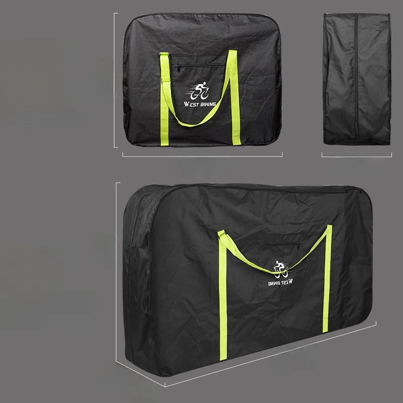 自転車用防水折りたたみ収納バッグ：黒と緑のS・Lサイズで旅行・通勤に最適な収納解決