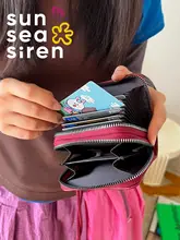 ポシェット 斜めがけ 星柄 カードケース 小銭入れ 着脱式ショルダー 「sunseasiren」