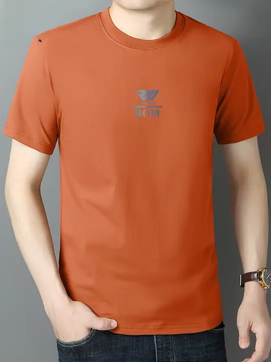 夏用 メンズ クルーネックTシャツ【純白の白鹅绒・半袖】
