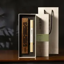 得力 香薰付き 書道用 ウェイトバー【黒胡桃木製・ギフトボックス付き・多用途】