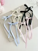 リボンデザインのヘアクリップ【古風な髪飾り・横型・小型】