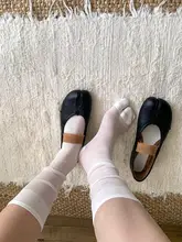 通気性抜群！レトロ春夏用分趾クルーソックス【柔らかい着心地・デザイン】