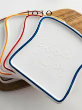 陶器プレート 食パン型 おしゃれ インスタ映え 朝食 家庭用 「JOJO'S」
