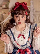 多色パフスタイルの内巻き前髪ショートカールウィッグ【ロリータ風・かわいいデザイン】