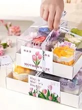 ケーキピック メッセージカード チューリップ柄 母の日 手作りケーキ お菓子作り プレゼント ギフト