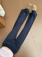 高身長向けのデザイン感あふれるドット柄フレアパンツ【ハイウエスト・体型カバー・カジュアル】
