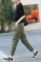 カーキ色 レディース工事パンツ【薄手・フィット・春秋用】