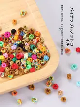 カラフルなパイナップルビーズのDIYブレスレット用アクセサリー【手織り材料・赤い紐】