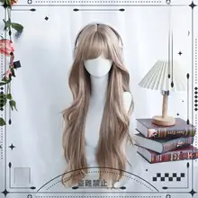 ロリータ風ロングカールウィッグ【フルヘッドカバー・二次元日常用】