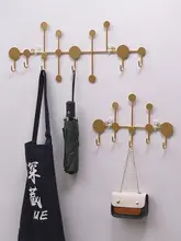 穴あけ不要 北欧風クリエイティブフック付きキーラック【壁掛け収納・エントランス用】