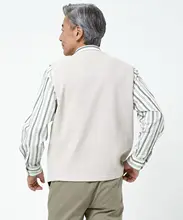 春用 メンズ 編み込みカジュアルベスト
