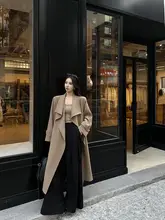 トレンチコート【ロング丈・秋春用・英国風・シンプルデザイン】