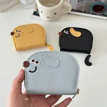 かわいいカートゥーンデザインの小型女性用財布【多カードポケット・ジッパー付き・学生向け】