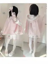 可愛いデザイン！ロリータ風リボン付き春用コート【フレッシュスタイル】
