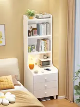 ベッドサイドキャビネット 超狭い 小型 寝室 小さいユニット 高さを増した 収納 キャビネット 書棚