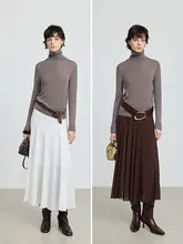 高級ウールニットセーター【リバーシブル・ハイネック・通勤向け】（セットアップ対応）