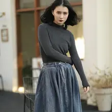 花柄デザインのタートルネックニット【極上の柔らかさ・秋冬用・ウール・多色展開】（セットアップ対応）