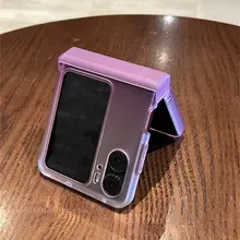 透明マットグラデーション スマホケース【OPPO Find N2 Flip対応・防衝撃・シンプルデザイン】