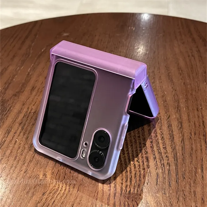 透明マットグラデーション スマホケース【OPPO Find N2 Flip対応・防衝撃・シンプルデザイン】