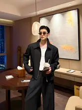 シンプルな肩パッド付きジャケット【肌理感・カジュアル・通勤用】（セットアップ対応）