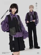 新中式デザインの八卦刺繍ベスト【カップル向け・男女兼用・織り生地・カジュアルスタイル】（セットアップ対応）
