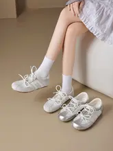 女性用バレエトレーニングシューズ【銀色・通気性メッシュ・柔らかいソール・夏用】