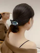 ローズデザインのヘアゴム【女性用・高いポニーテール・低いお団子用】