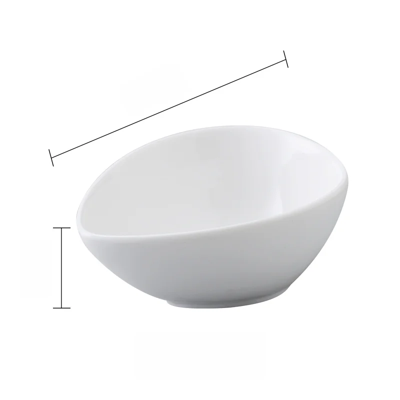 陶磁器製 梨形ディップ皿【寿司・辛子用・創意的な西洋料理用】