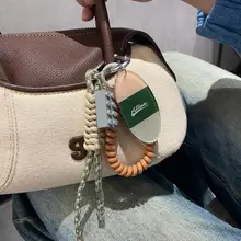 個性的なカーキーリング【編み込みストラップ・カップル対応・DIYアクセサリー】