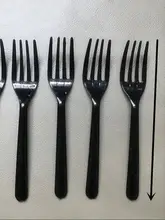 11.5cm透明プラスチックフォーク【使い捨て・大サイズ・四つ爪・50本入り】