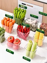 透明食品用収納ボックス【野菜と果物用・冷蔵庫サイドドアに適した整理アイテム】
