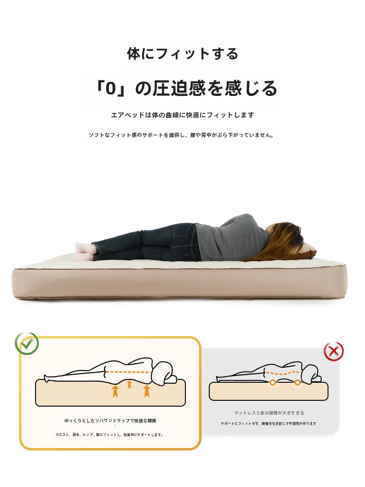Naturehike 内蔵ポンプ付きエアマットレス：ソロキャンプで安定した寝心地を実現する1人用マット