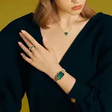 腕時計 レディース グリー ン文字盤 ヴィンテージ 誕生日プレゼント「Lola Rose」