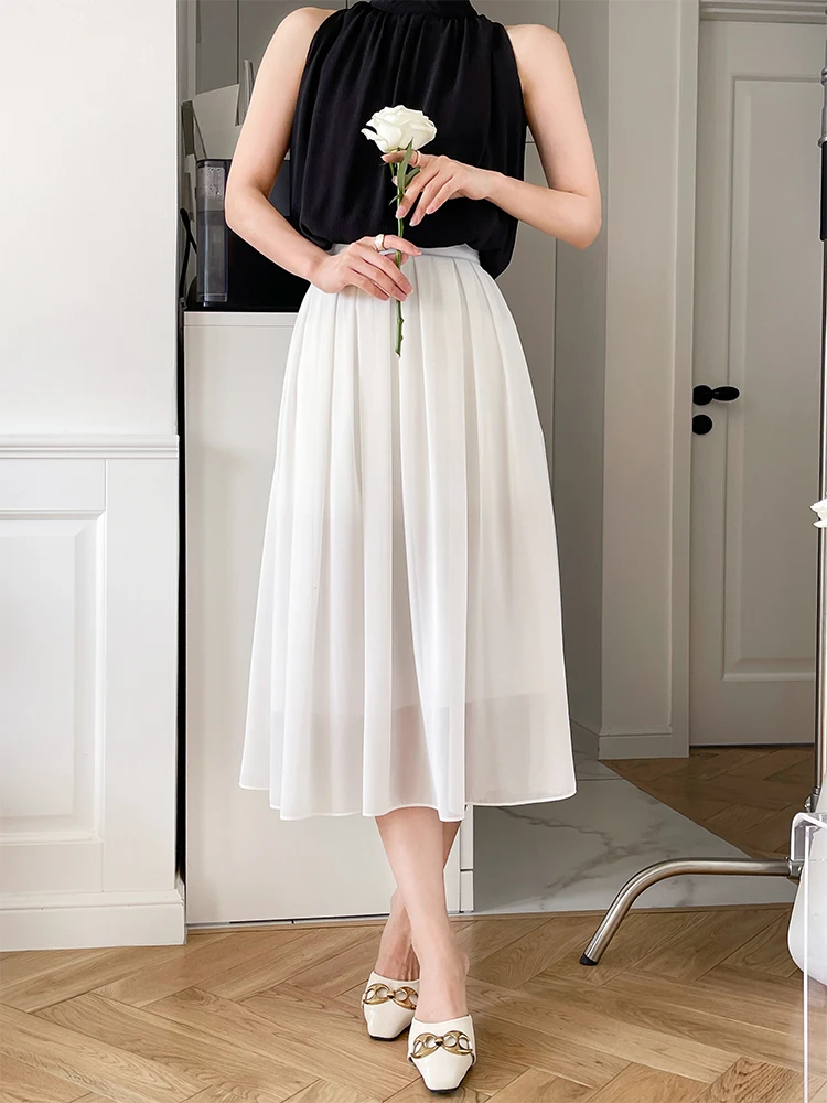 大人可愛い服 40代コーデの秘密はここ！高腰シフォンスカートの実測ガイド