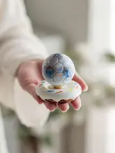 サッカーボール オブジェ セラミック 回転式 卓上インテリア 記念品 ギフト 贈り物
