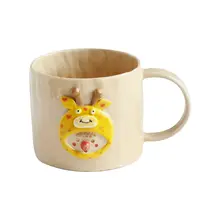 十二生肖デザインの手作り陶器マグカップ【個性的・コーヒー用】