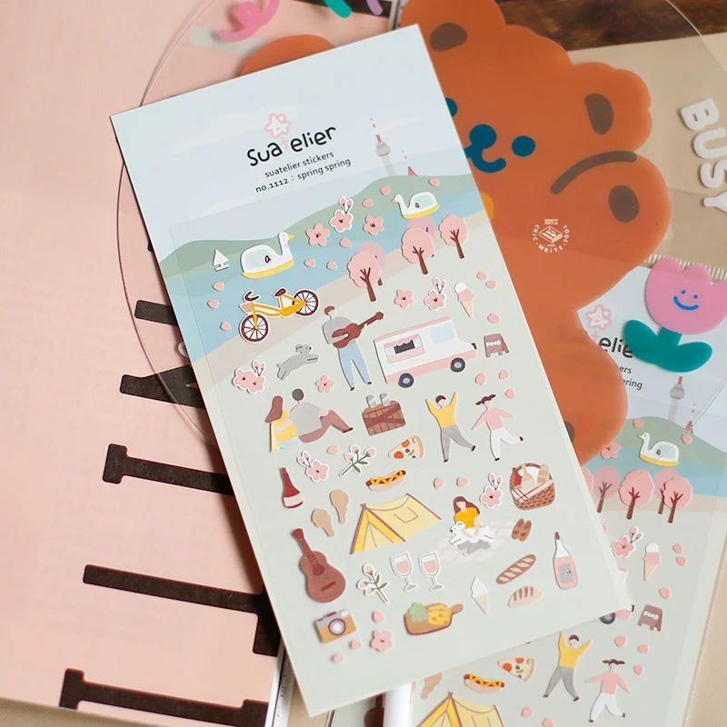 ポケットシールとは何か：ピクニックデザインのDIY手帳用ステッカー「春日游园会」の実用性と使い方