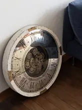 流れる時間を感じるアートウォールクロック【ヴィンテージスタイル・大サイズ】