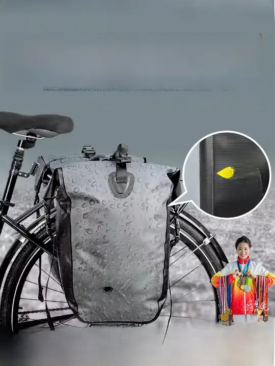 アウトドア用 大容量自転車フロント・リアバッグ【完全防水・耐摩耗】