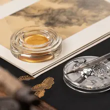 火鍋用 硯台【琉璃・書道用・蓋付き・便携】