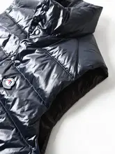 防水加工の白鹅绒使用！保温性の高い立ち襟ダウンベスト【秋冬用】