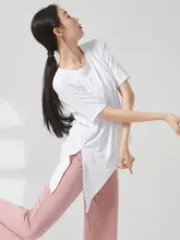 モダンバレエ練習服【不規則デザイン・モダール素材・黒・夏用・ゆったりTシャツ】