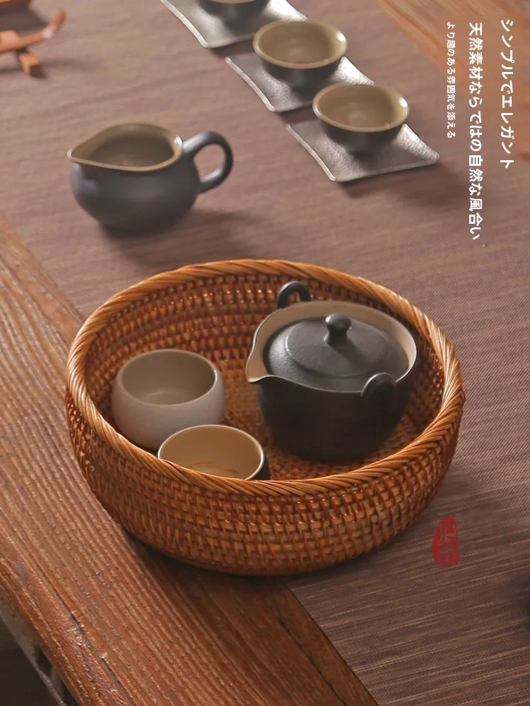 手作り竹編み収納バスケッ ト：中華風トレイの実用性と日常使い方